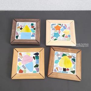 유리조각 컵받침만들기-나무 15%SALE