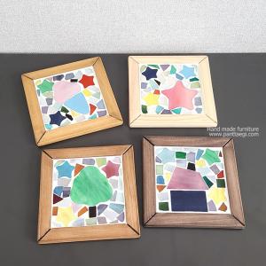 유리조각 컵받침만들기-나무 15%SALE