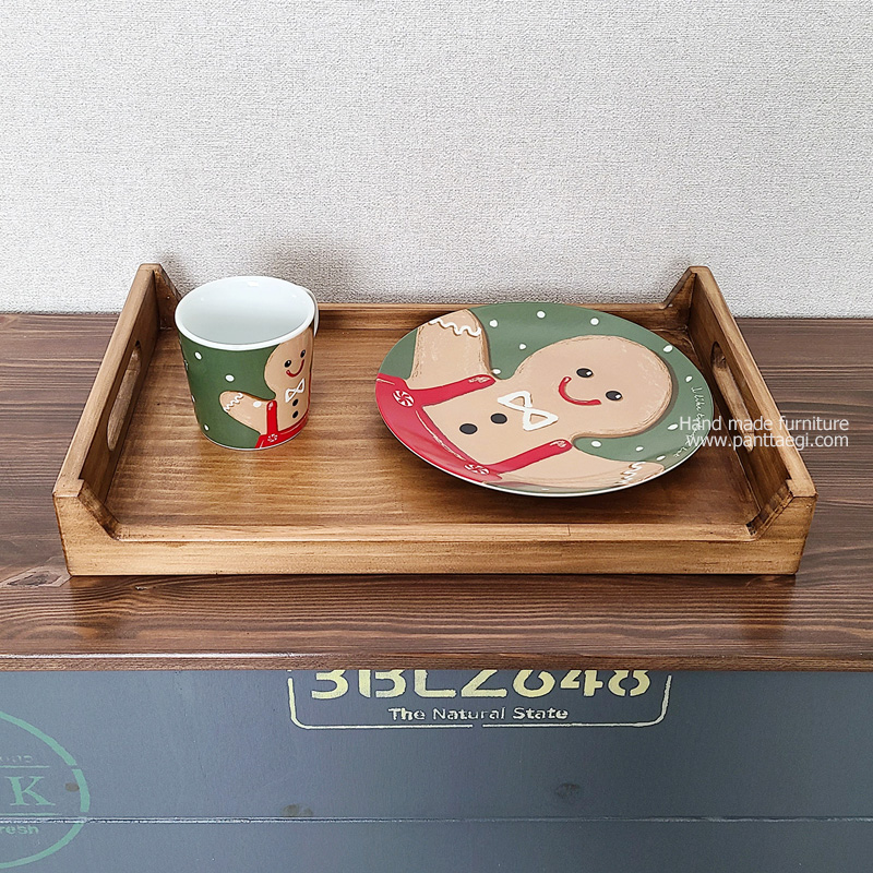 나무손잡이트레이 20%SALE
