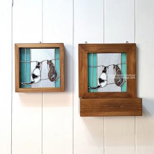 고양이 원목액자거울 10%SALE