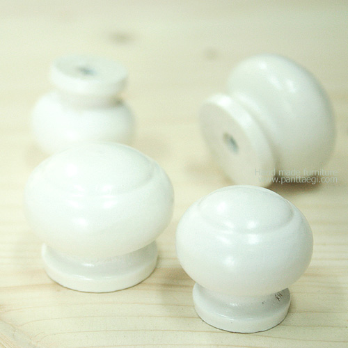 원목둥근손잡이-화이트 25%SALE