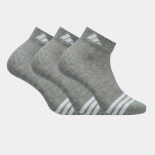 남여 앞삼선 자수로고 발목양말 3P 그레이 JD6572