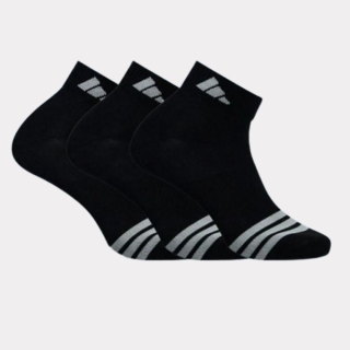 남여 앞삼선 자수로고 발목양말 3P 블랙 JD6573