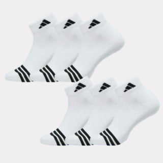 남여 앞삼선 자수로고 발목양말 3P 화이트 (2세트) JD6571