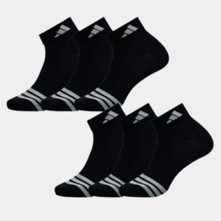 남여 앞삼선 자수로고 발목양말 3P 블랙 (2세트) JD6573