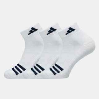 남여 앞삼선 이중바닥 자수로고 발목양말 3P 화이트 JD6568