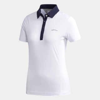SS 아디퓨어 헨리넥 여성 폴로 반팔 티셔츠 화이트 CW4765