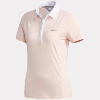 SS 아디퓨어 헨리넥 여성 폴로 반팔 티셔츠 핑크 CW4766