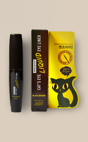 지고트 캣츠아이 워터프루프 리퀴드 아이라이너 (블랙 브라운)