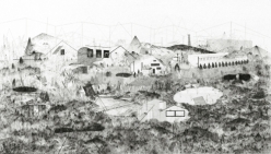 편지원_보편적 정서의 풍경_순지에 펜_162x112cm_2013