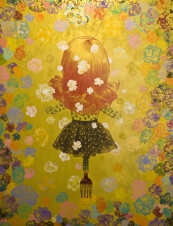 지영_TheGirl_91x116cm_알루미늄 판에 혼합재료_2011