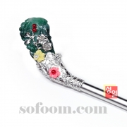 n1564 작은알비취색비녀