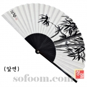 n4876 39cm고급대나무그림한지부채