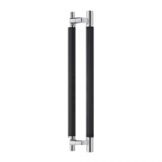 유리문손잡이(강화도어)TS 176(R형 직결 고무골) 700x센터600 &Phi;35