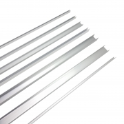 (재단가능) 알루미늄 ㄷ자 몰딩 재료분리대 엇각 실버 휨방지 쫄대 (7사이즈) 1T 3M