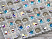 오스트리아산 크리스탈 1088 (스와로브스키 정품) 크리스탈 AB 원형 V컷 스톤 네일스톤 네일파츠