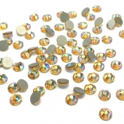 오스트리아산 크리스탈 2088 (스와로브스키 정품) 라이트토파즈쉬머 원형 평면 네일스톤 네일파츠