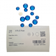 오스트리아산 크리스탈 2088 (스와로브스키 정품) 카프리블루 원형 평면 네일스톤 네일파츠