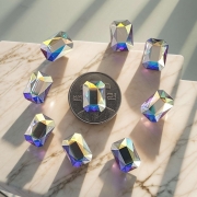 오스트리아산 크리스탈 2602 14mm (스와로브스키 정품) 에메랄드컷 직사각 평면 네일스톤 네일파츠