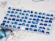 오스트리아산 크리스탈 1088 (스와로브스키 정품) 로얄블루딜라이트 원형 V컷 스톤 네일파츠 네일스톤