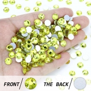 오스트리아산 크리스탈 2088 (스와로브스키 정품) 시트린 원형 평스톤 네일파츠 네일스톤