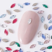 오스트리아산 크리스탈 2201 (스와로브스키 정품) 미니마퀴즈보트 4mm 플랫백 스톤 네일파츠 네일스톤