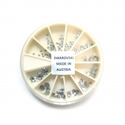 오스트리아산 크리스탈 원형 평스톤 크리스탈 사이즈믹스 세트 (140개입) (스와로브스키 정품) 네일파츠 네일스톤