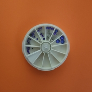 오스트리아산 크리스탈 원형 평스톤 사이즈믹스 세트 (72개입) HEL (스와로브스키 정품) 네일파츠 네일스톤