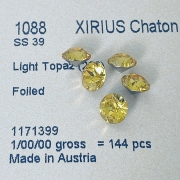 오스트리아산 크리스탈 1088 (스와로브스키 정품) 브이컷 라이트토파즈 네일파츠 네일스톤