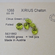 오스트리아산 크리스탈 1088 (스와로브스키 정품) 브이컷 시트루스그린 네일파츠 네일스톤