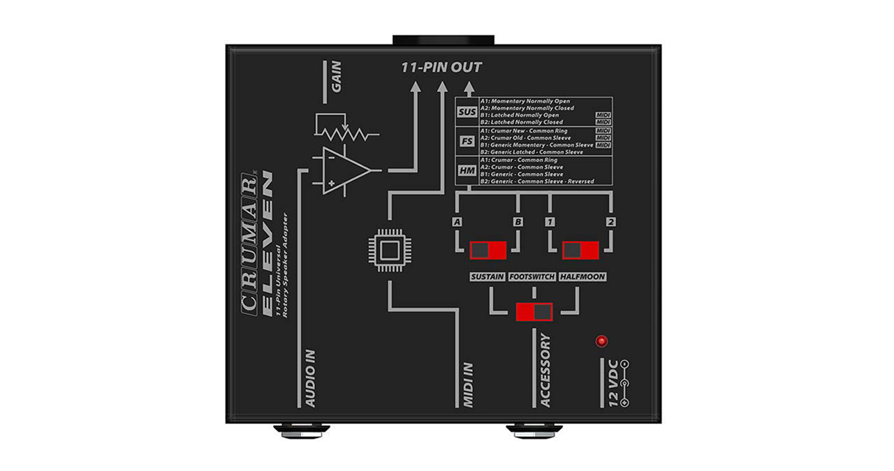 Crumar Eleven 11-pin Universal Rotary Speaker Adapter