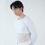 테크스킨 남성 하프메쉬 자외선차단 골프이너웨어
