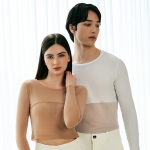 테크스킨 남성 하프메쉬 자외선차단 골프이너웨어