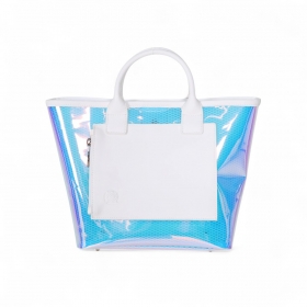 테크스킨 홀로그램 클리어 카트 토트백
