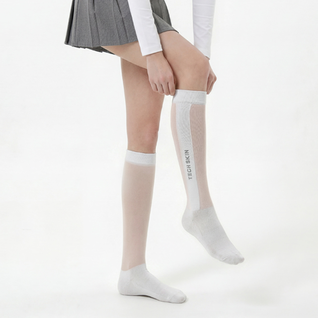 테크스킨 쿠션 시스루 니삭스