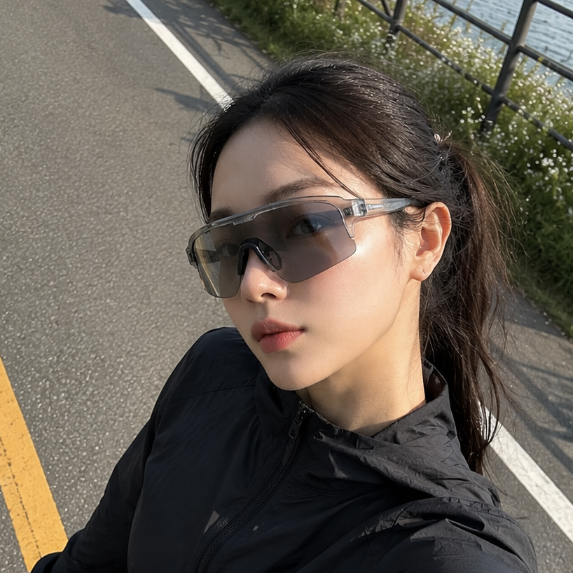 [밍구'PICK] 테크스킨 클리어 V1 UV400 변색 편광 스포츠 선글라스