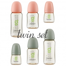 [트윈팩] 그린맘 베이직 PPSU 슬림형 노꼭지 젖병