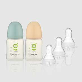 [슬림형세트] PP 베이직 젖병140ml2개 아이쏙3개