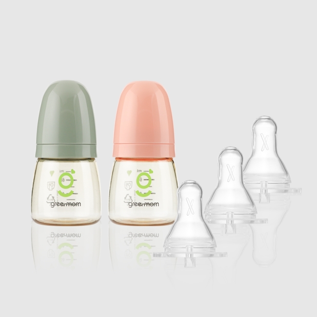 [슬림형세트] PPSU 베이직 젖병60ml2개 아이쏙3개