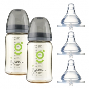 [와이드세트] PPSU 베이직 젖병260ml2개 젖꼭지3개