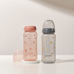 그린맘 컬러 PP 슬림 노꼭지젖병 240ml