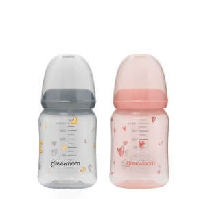 [컬러트윈팩] 그린맘 컬러 PP 슬림형 노꼭지젖병
