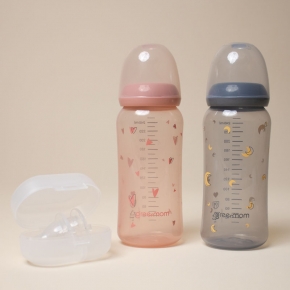 [케이스형젖꼭지] PP 컬러 슬림형 젖병240ml2개 아이쏙2개(케이스)