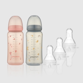 [컬러세트] PP 컬러 슬림형 젖병240ml2개 아이쏙3개