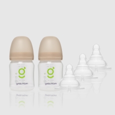 [와이드세트] PP 베이직 젖병180ml2개 젖꼭지3개