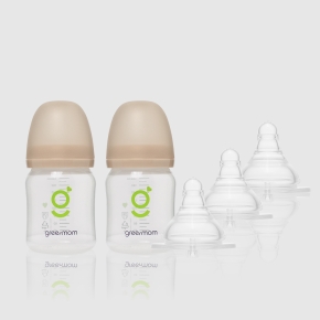 [와이드세트] PP 베이직 젖병180ml2개 젖꼭지3개