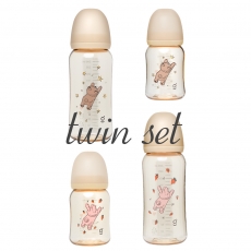 [트윈팩] 그린맘 꿈 찾는 곰,토끼 PPSU 슬림형 노꼭지 젖병