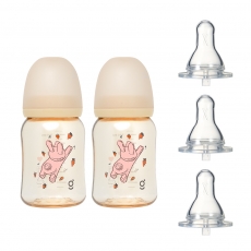 [젖꼭지 세트] PPSU 꿈찾는 토끼 젖병150ml2개 아이쏙3개