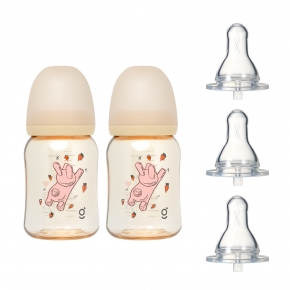 [젖꼭지 세트] PPSU 꿈찾는 토끼 젖병150ml2개 아이쏙3개