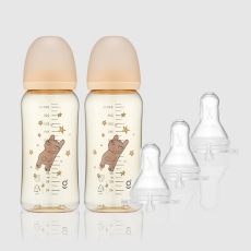 [젖꼭지 세트] PPSU 꿈찾는 곰 젖병250ml2개 아이쏙3개